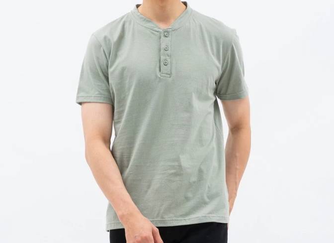 Zalmore Henley Tee Premium Cotton (shopee.co.id/Zalmore Official Shop)