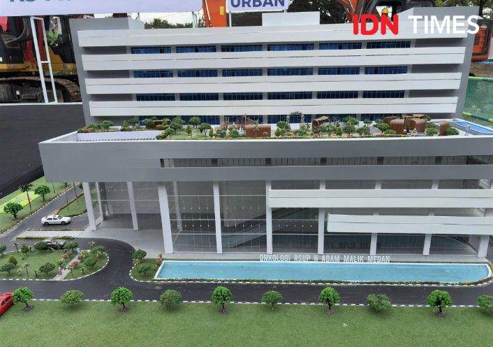 Replika pusat onkologi yang akan dibangun (IDN Times/Eko Agus Herianto)