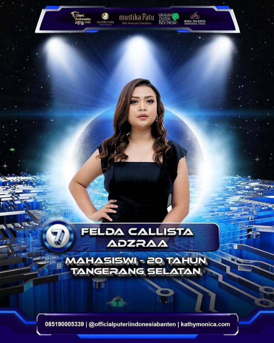 Felda Callista Adzraa, Finalis Puteri Indonesia Banten 2025 (instagram.com/officialputeriindonesiabanten)