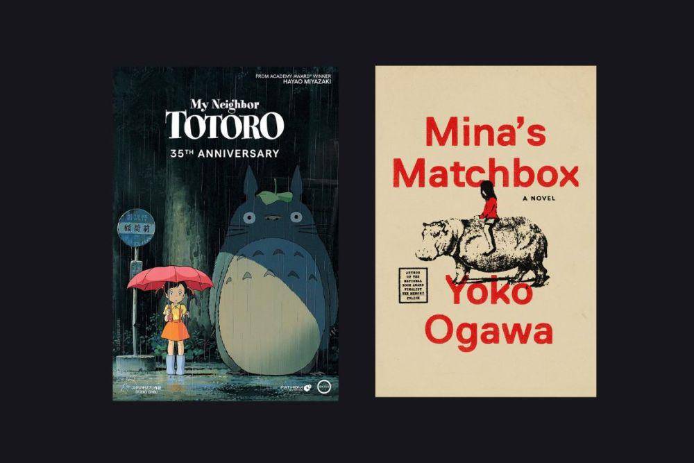 poster film My Neighbour Totoro dan novel Mina's Matchbox (dok. Studio Ghibli/My Neighbour Totoro | dok. Penguin Random House/Mina's Matchbox)