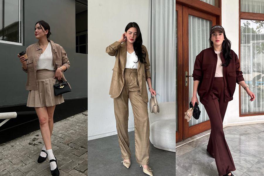 12 OOTD Serba Cokelat ala Alice Norin, Fashionable!