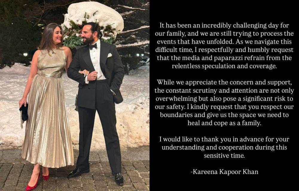 Kareena Kapoor Buka Suara Terkait Penikaman Saif Ali Khan
