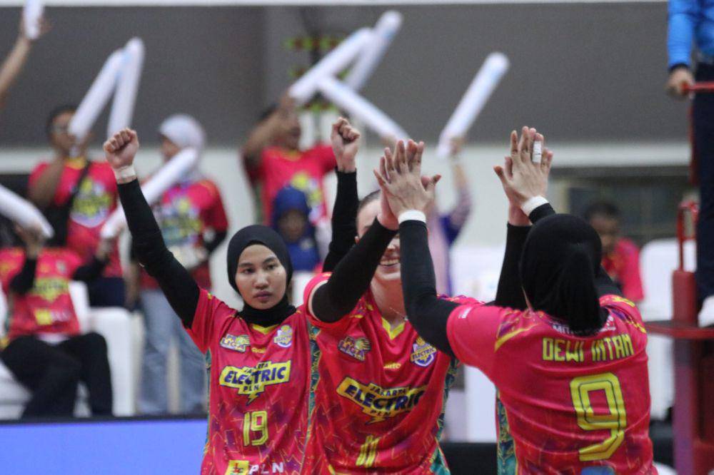 Penampilan Jakarta Electric PLN di GOR Ken Arok Malang. (Dok. Pro Liga)