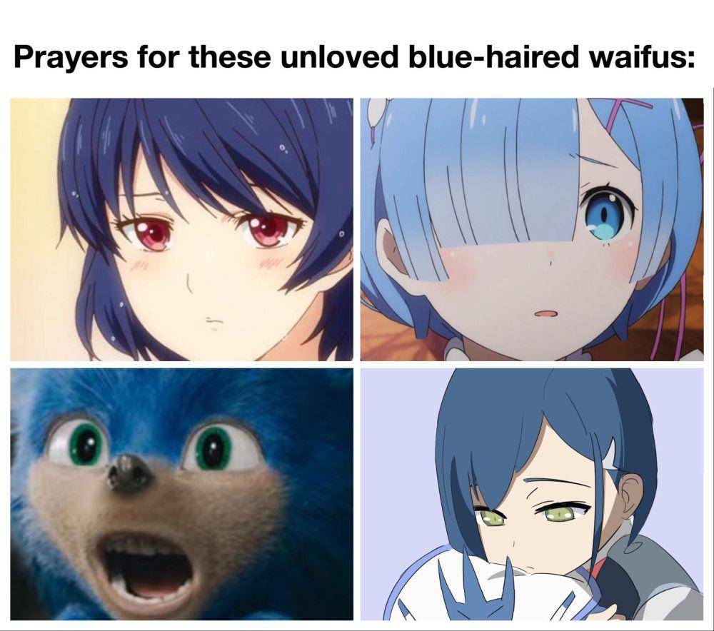 meme karakter anime rambut biru (reddit.com/user/JustBradders)