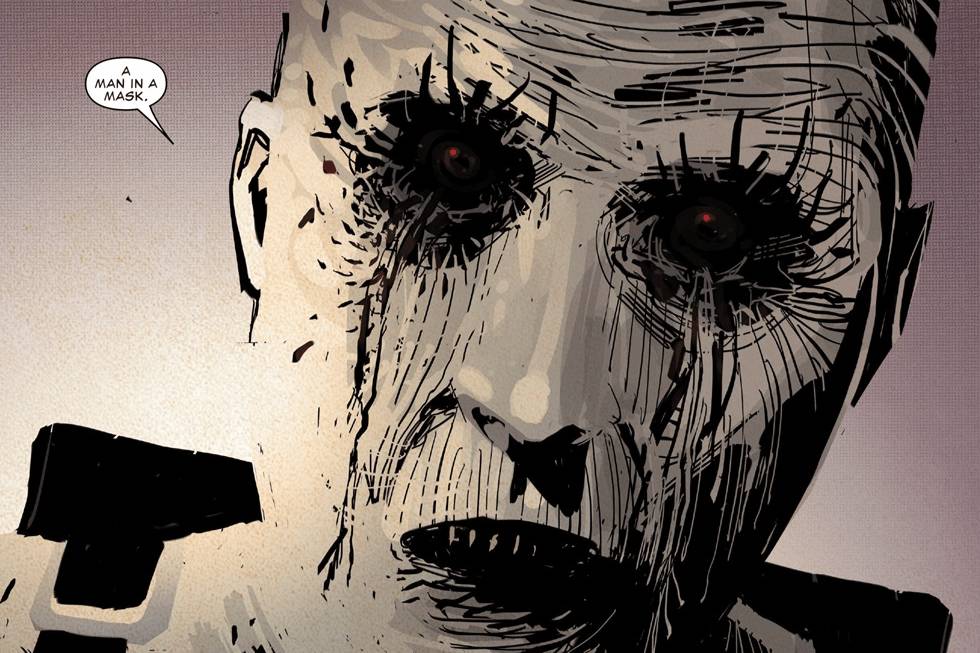 Muka asli Muse tampak mengerikan ketika dibuka topengnya. (dok. Marvel Comics/Daredevil)