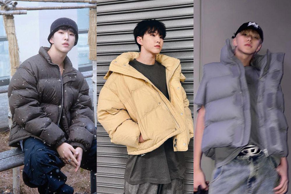7 Ide OOTD Puffer Jacket ala Hoshi SEVENTEEN, Trendi buat Musim Hujan!