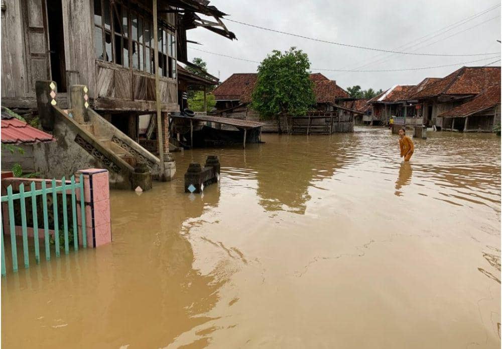 Sungai Sake Meluap, Ratusan Rumah di Sungai Keruh Muba Terendam Banjir
