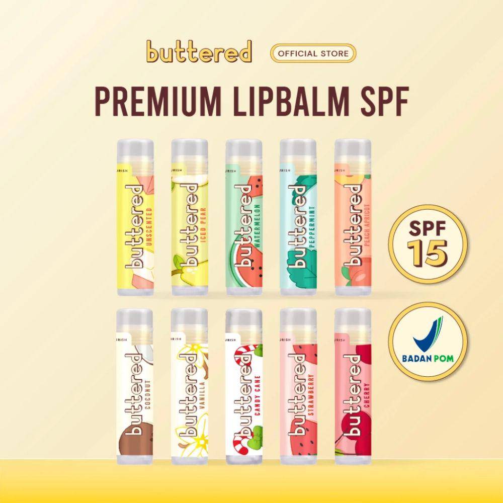 Buttered Premium Lip Balm SPF 15 (shopee.co.id/Buttered Official Shop)