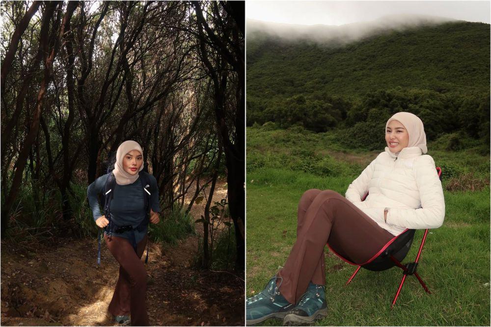 8 Potret Dara Arafah Mendaki Gunung Papandayan di Awal Tahun, Healing!