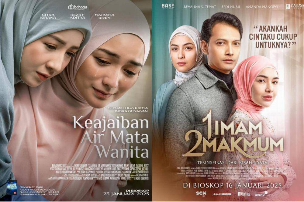 Film Indonesia bertema kehilangan (dok. Bahagia Pictures / Keajaiban Air Mata Wanit | dok. Base Entertainment / 1 Imam 2 Makmum)