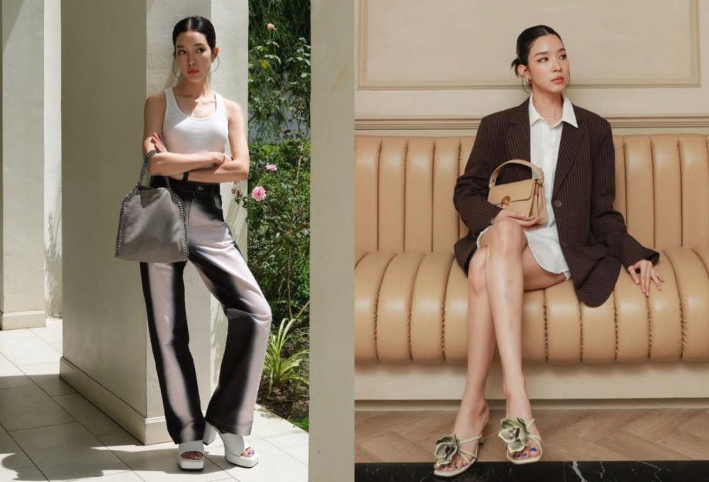 10 Ide OOTD Bernuansa Hitam Putih ala Mo Monchanok, Mudah Diikuti!