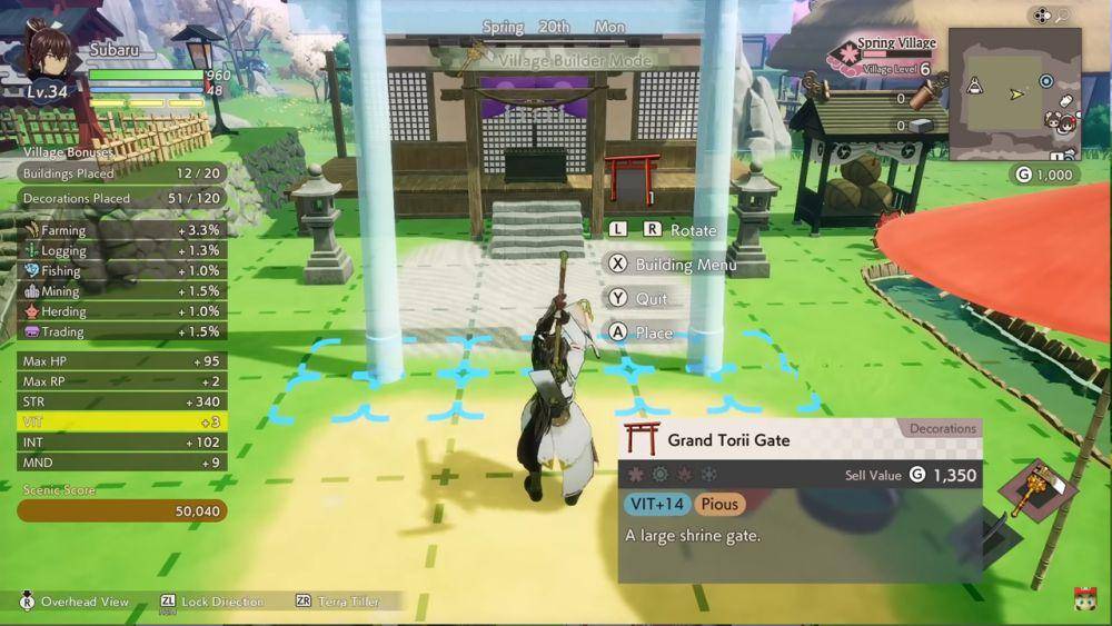 cuplikan mekanisme city building Rune Factory: Guardians of Azuma (dok. Marvelous/Rune Factory: Guardians of Azuma)