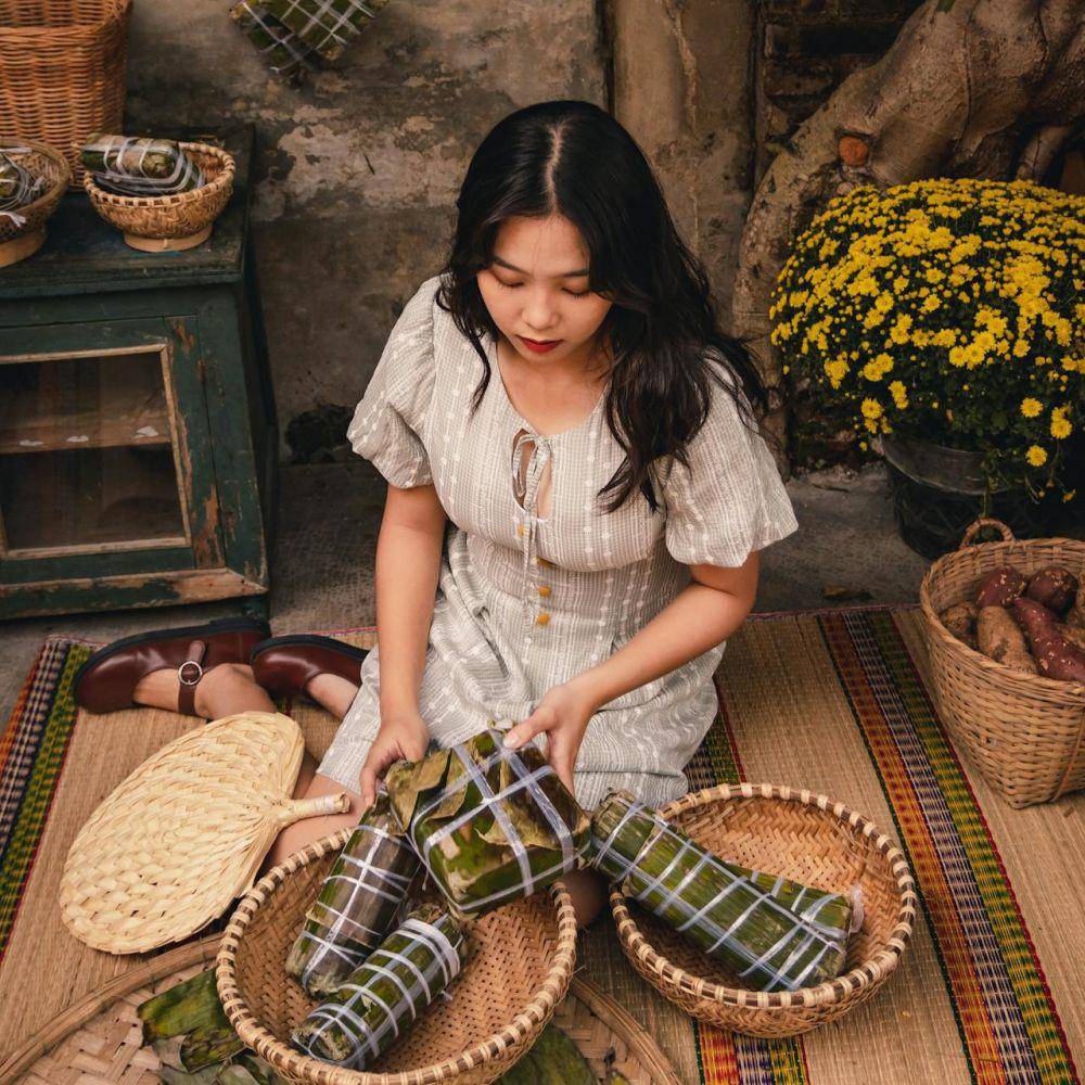 ilustrasi berbagai jenis banh chung (pexels.com/id-id/@huynhthanhphong)