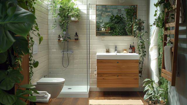 referensi kamar mandi scandinavian estetik (vecteezy.com/yganko)