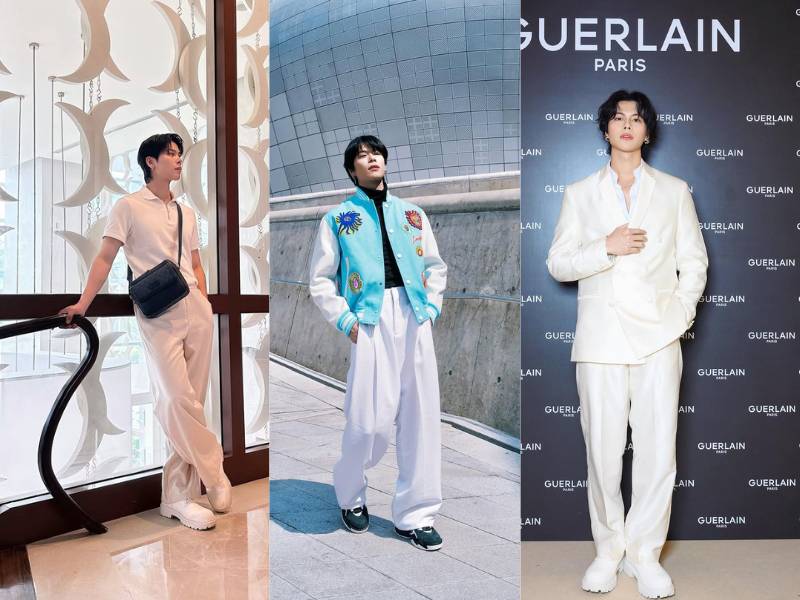 outfit nuansa putih ala Glenn Yong (instagram.com/glennyqh)