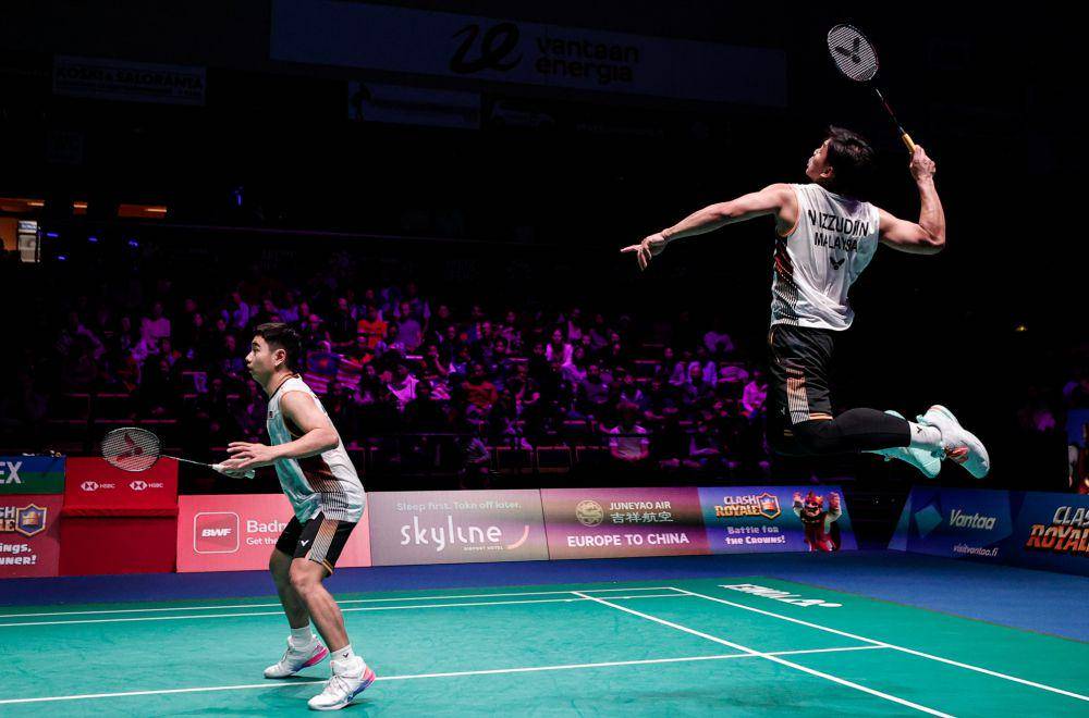 Goh Sze Fei/Nur Izzuddin beraksi di Arctic Open 2024 (bwfbadminton.com)
