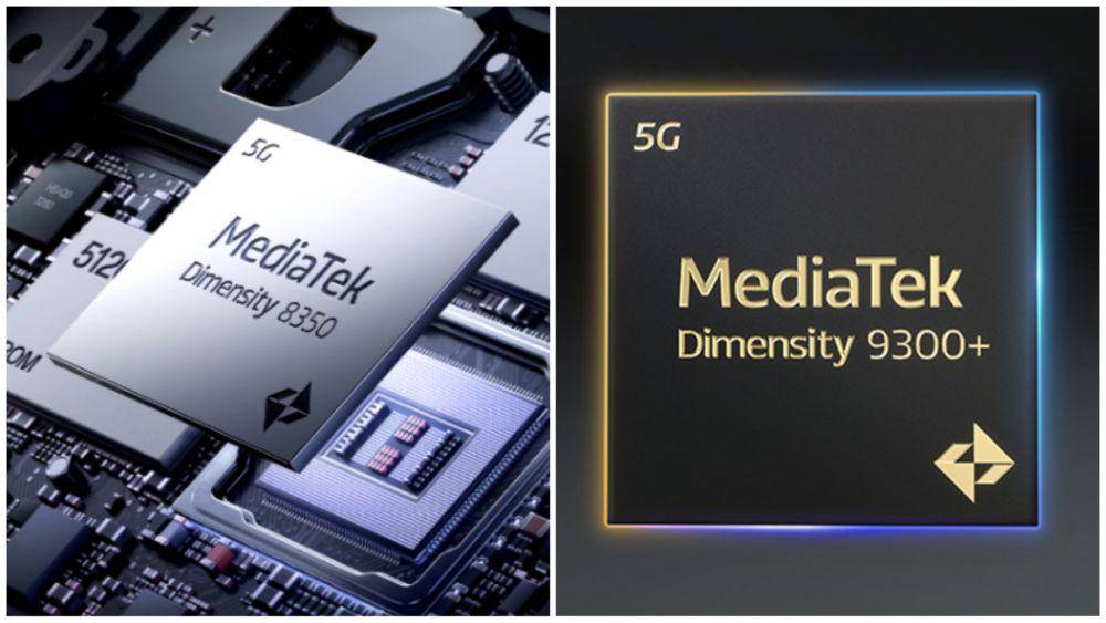 ilustrasi prosesor MediaTek Dimensity 8350 (oppo.com) | ilustrasi prosesor MediaTek Dimensity 9300+ (mediatek.com)