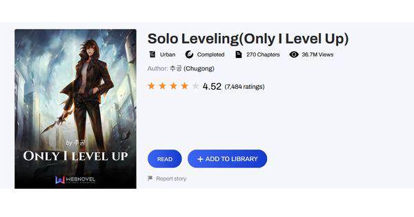 Tempat baca novel Solo Leveling ( Dok. Webnovel.com / Solo Leveling )