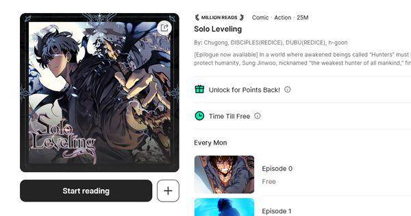 Situs baca Solo Leveling di Tappytoon ( Dok. Tappytoon / Solo Leveling )
