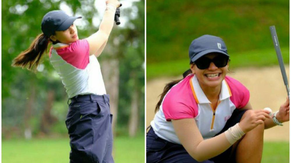 Asyik Banget! Amel Carla Main Golf di Bontang, Posenya Kayak Pro