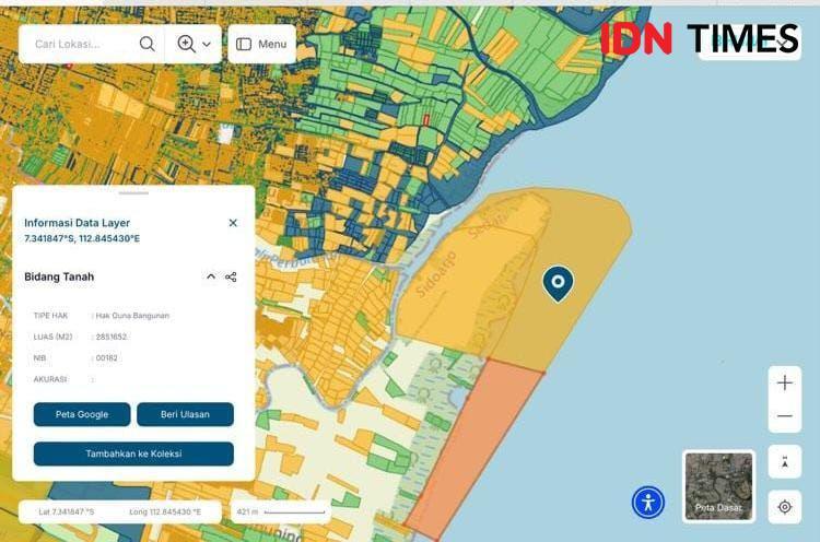 Dokumen HGB 656 Hektare di Laut Sidoarjo Diduga Palsu