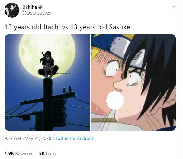 7 Meme Kocak Sasuke Kecil, Kemampuannya Disusul Naruto