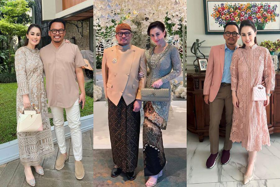 7 OOTD Kondangan Jennifer Dunn, Tampil Mesra dengan Suami