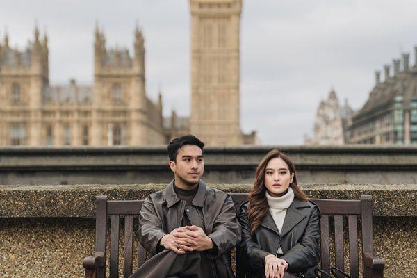 7 Potret Salshabilla Adriani-Ibrahim Risyad Bulan Madu di London
