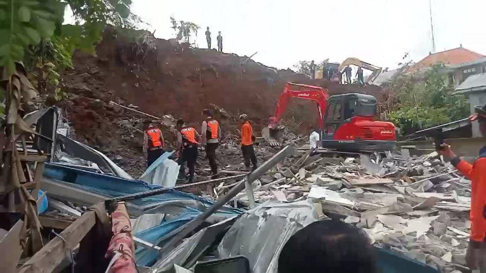 Lokasi tanah longsor di Bali yang menimbun 4 warga Magetan dan 1 warga Malang Jawa Timur. IDN Times/ Istimewa.