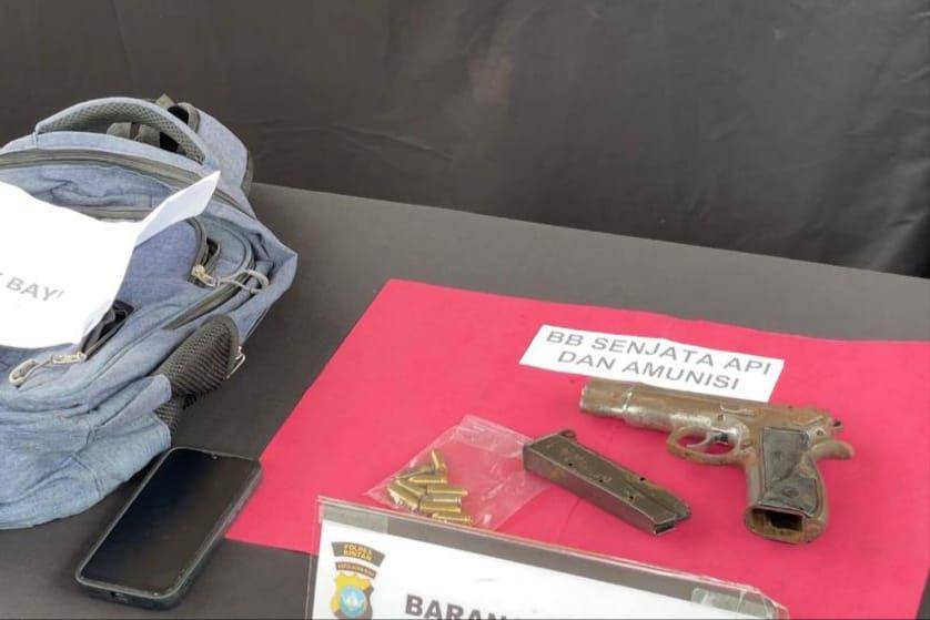 Barang bukti senjata api yang diamankan Polres Bintan (Dok:Polres Bintan)