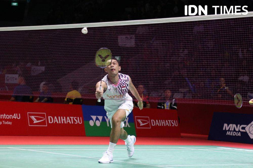 Fajar Alfian di 32 besar Indonesia Masters 2025 (IDN Times/Fauzan)
