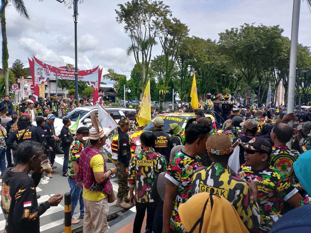 Tiga ormas daerah ini menyatakan lima sikap terkait penolakan terhadap GRIB. (IDN Times / Erik Alfian)