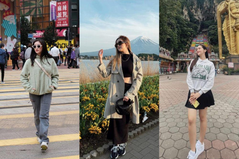 8 Gaya OOTD Liburan ala Ranty Maria, Modis dan Kekinian