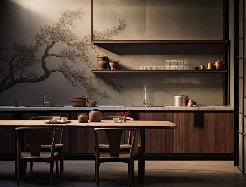 inspirasi desain dapur japandi estetik (freepik.com/freepik)