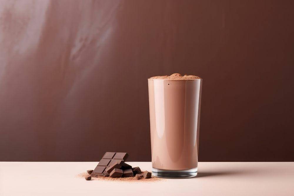 ilustrasi susu cair rasa cokelat untuk bahan puding susu cokelat (vecteezy.com/yganko)