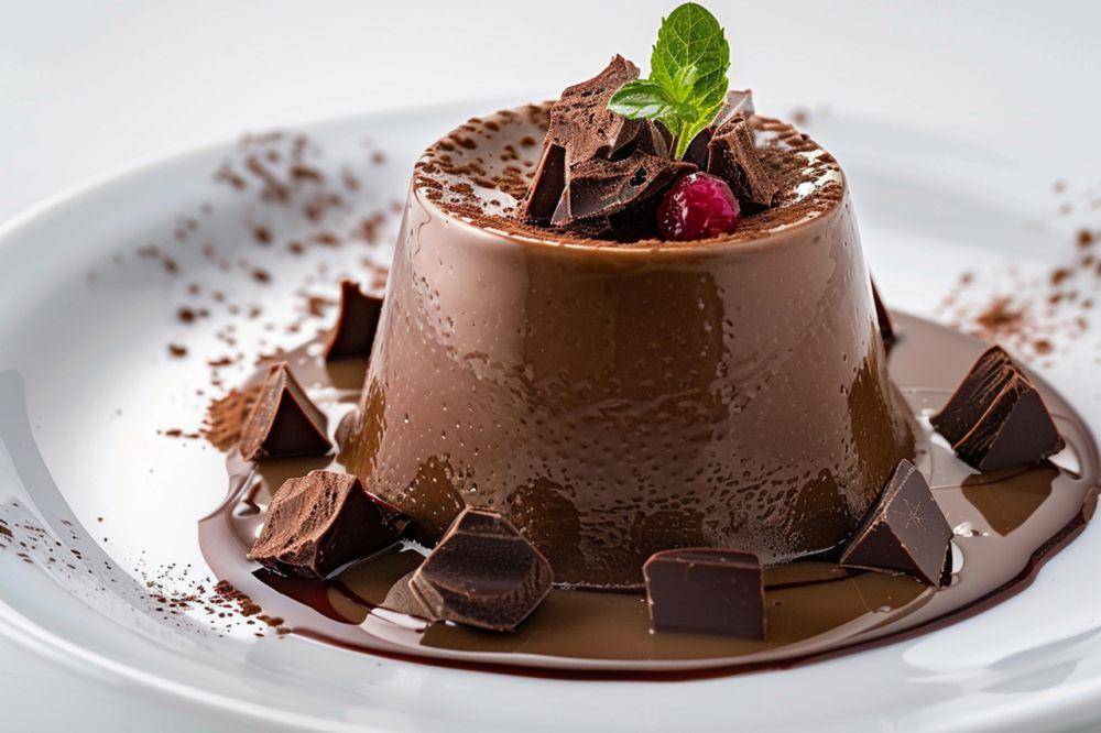 ilustrasi puding susu cokelat (vecteezy.com/blockbits)