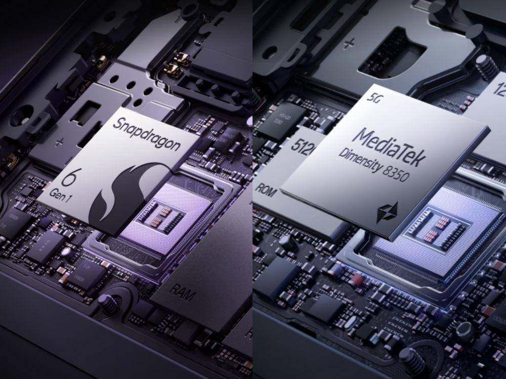 Snapdragon 6 Gen 1(oppo.com) | MediaTek Dimensity 8350 (oppo.com)