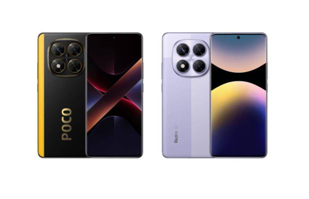 POCO X7 (kiri) dan Xiaomi Redmi Note 14 Pro 5G (kanan) (mi.com)