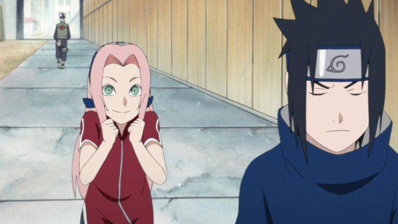 Sasuke mengabaikan Sakura. (dok. Pierrot/Naruto)