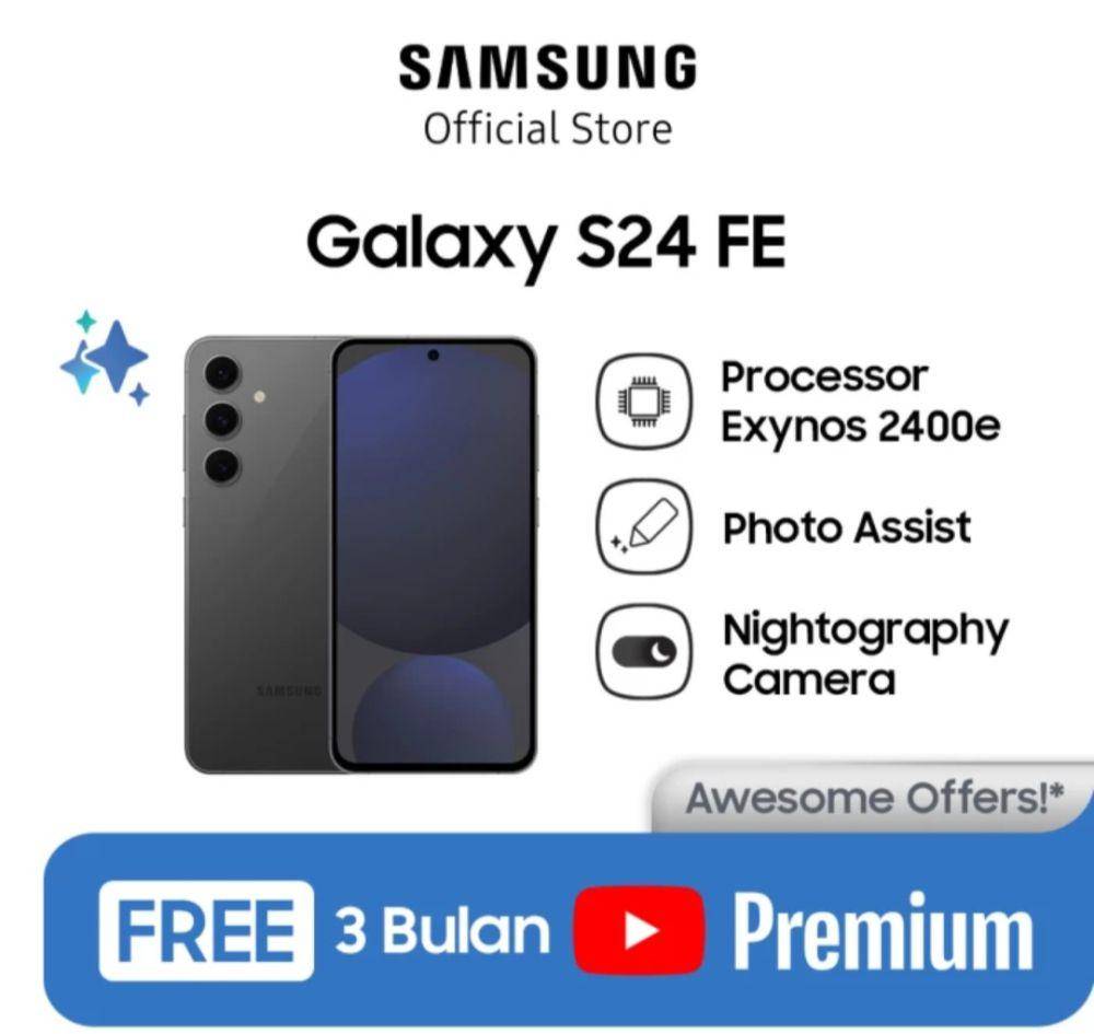 Samsung Galaxy S24 Fe (tokopedia.com/Samsung Official Store)