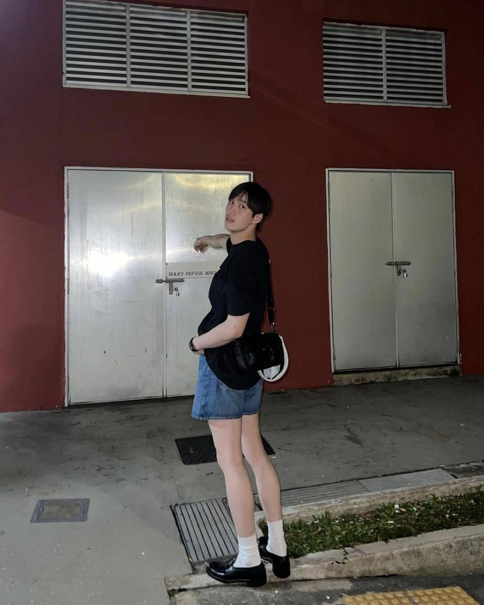 mix and match short pants ala Tor Thanapob (instagram.com/thanapob_lee)
