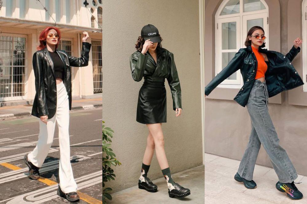 8 Inspirasi Leather Outfit ala Andira Hadley, Chic dan Edgy!