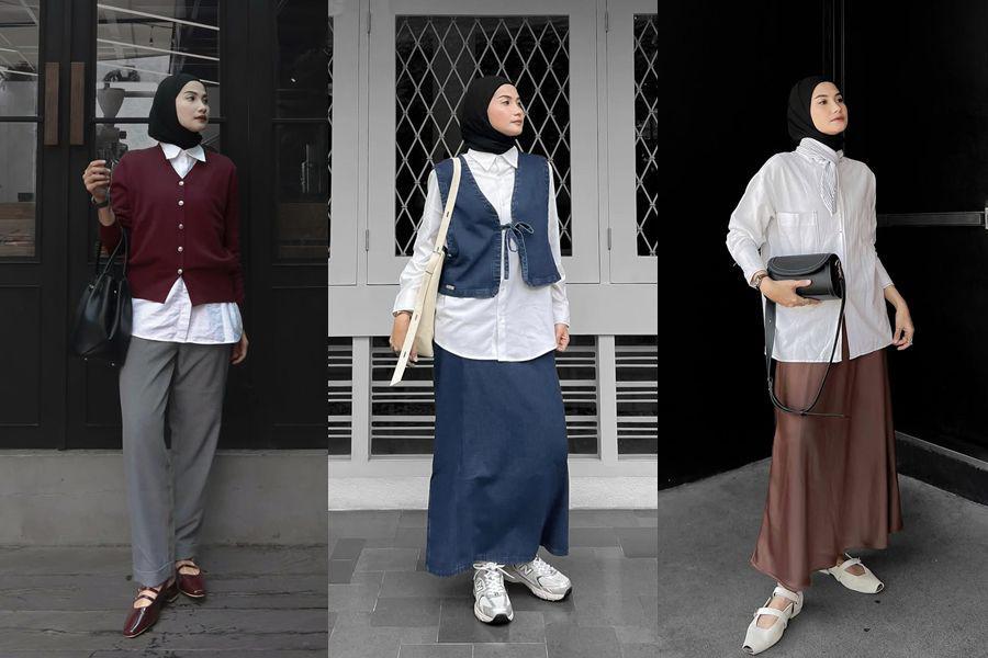 12 Padu Padan Kemeja Putih ala Anggita Kusuma Dewi, Variatif!