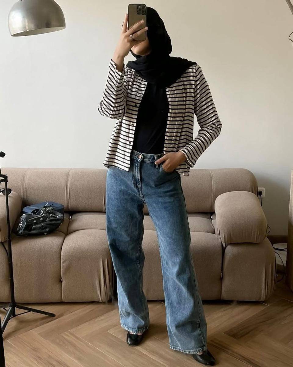 gaya OOTD denim ala Ana Octarina (instagram.com/anaoctarina)