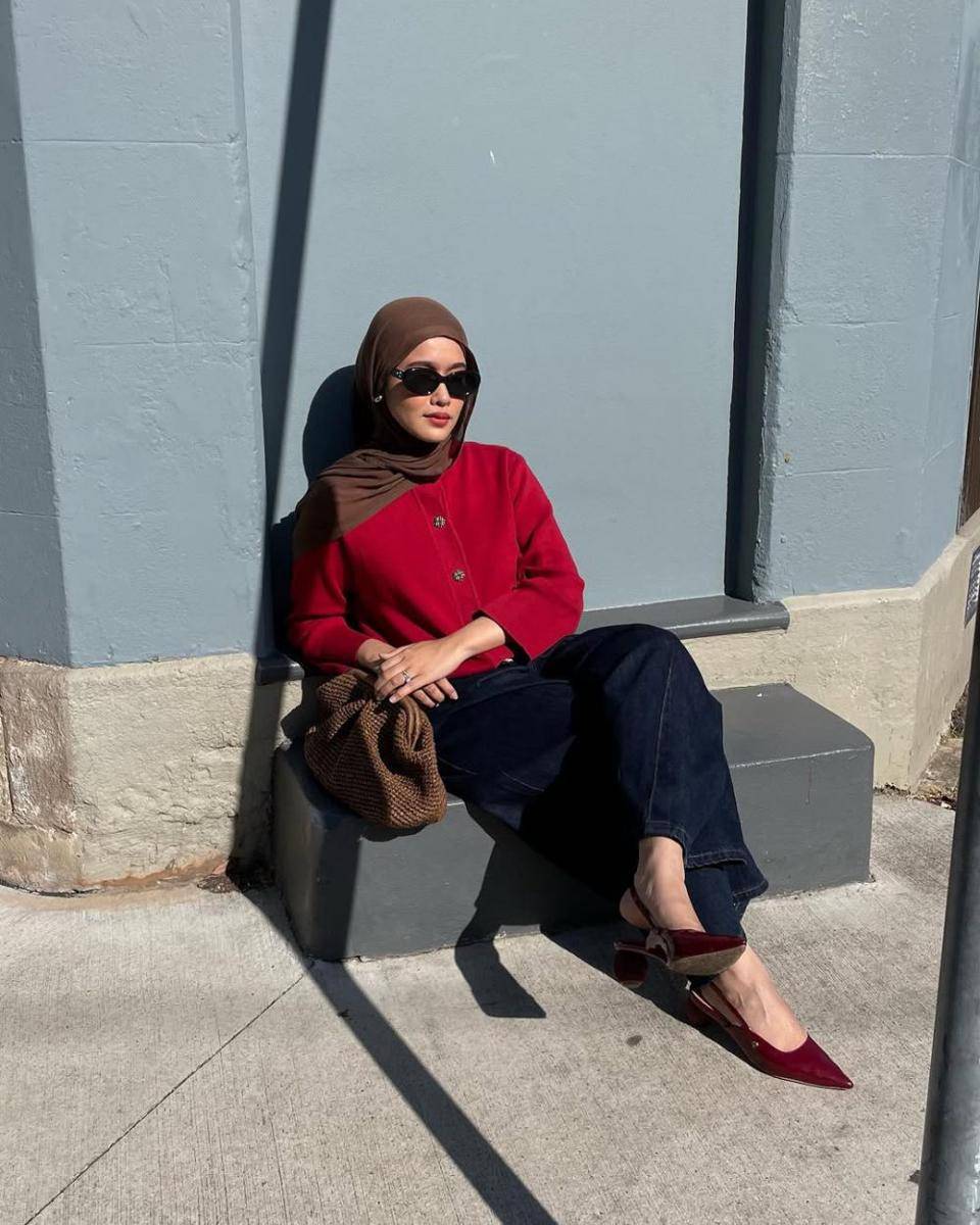 gaya OOTD denim ala Ana Octarina (instagram.com/anaoctarina)