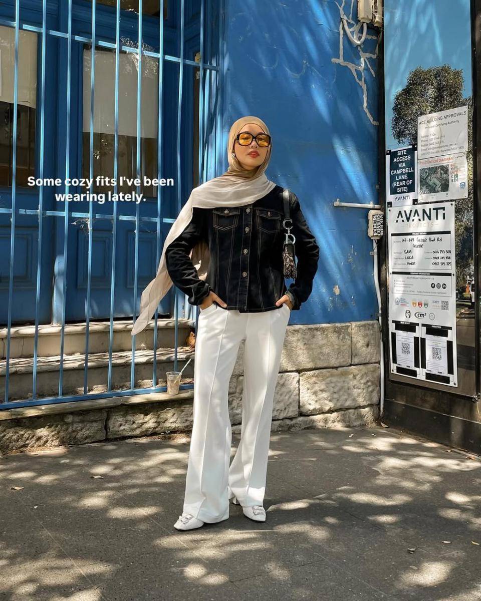 gaya OOTD denim ala Ana Octarina (instagram.com/anaoctarina)