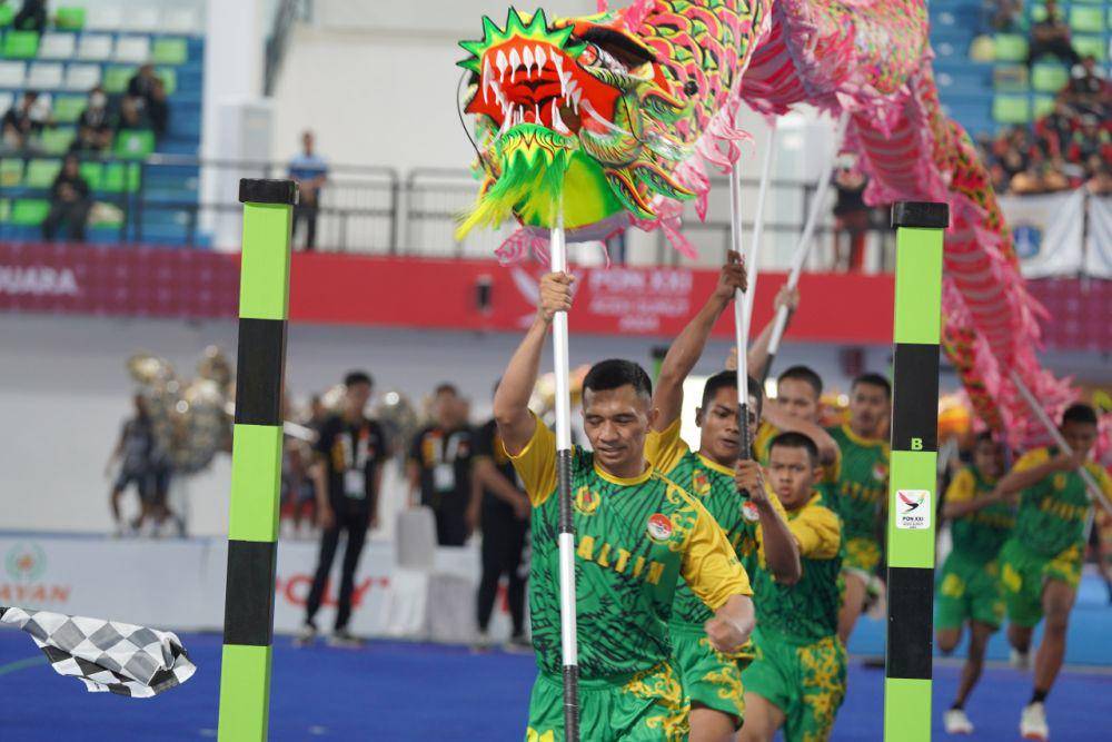 Atlet barongsai Kaltim berlaga pada PON XXI Aceh dan Sumut. Pada rapat kerja dan rapat koordinasi nanti, peningkatan prestasi atlet akan menjadi topik utama. (Dok. Humas PON XXI)