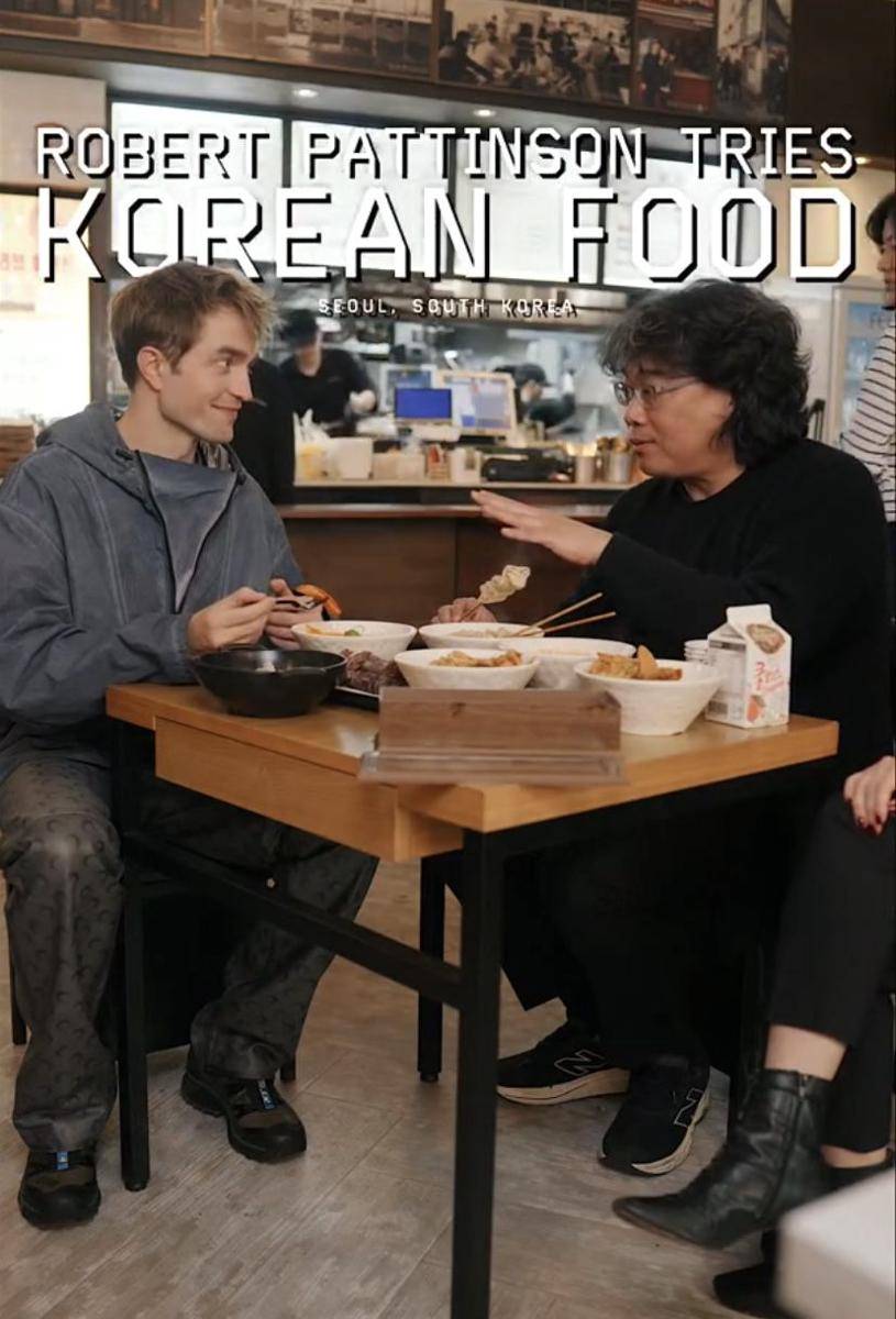 potret Robert Pattinson jajal kuliner Korea bareng sutradara Bong Joon Ho (Instagram.com/warnerbrosid)