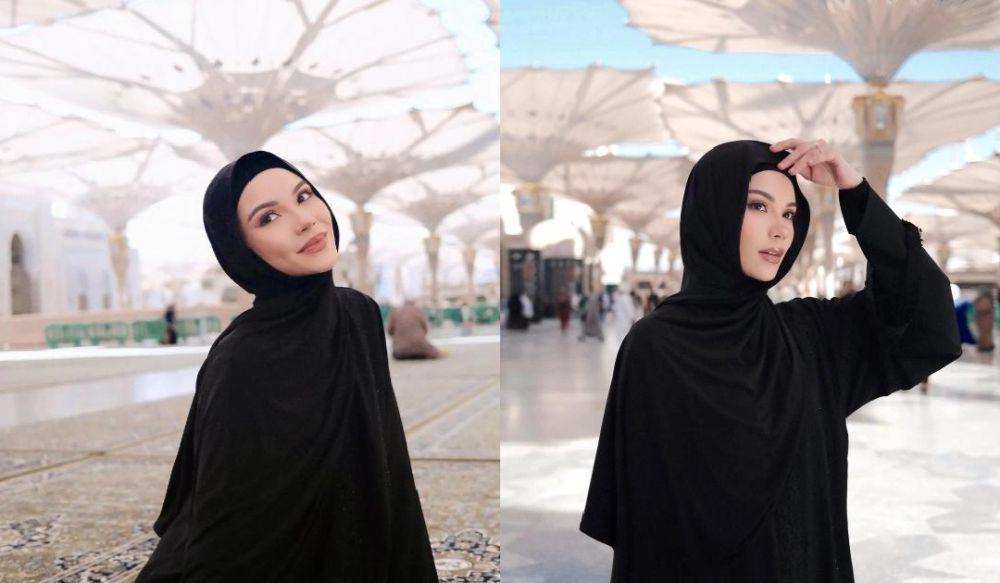 7 Potret Alyssa Daguise di Masjid Nabawi, Pangling Berhijab!