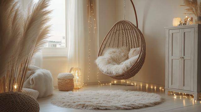 ide ruang santai cozy ala desain rustic minimalis (vecteezy.com/gankogroup)